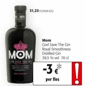 Colruyt Mom god save the gin royal smoothness distilled gin aanbieding