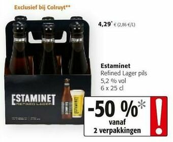 Colruyt Estaminet refined lager pils aanbieding