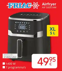 Eldi Friac Airfryer AIF 5000 NW aanbieding