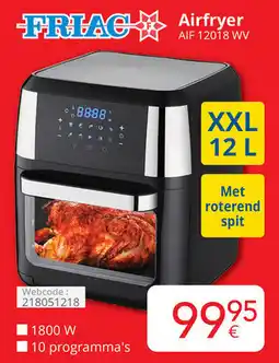 Eldi Friac Airfryer AIF 12018 WV aanbieding