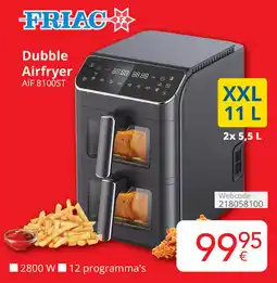 Eldi Friac Dubble Airfryer AIF 8100ST aanbieding