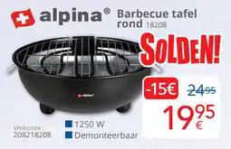 Eldi Alpina Barbecue tafel rond 18208 aanbieding