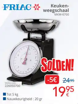 Eldi Friac Keukenweegschaal MKW-0700 aanbieding