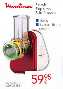 Eldi Moulinex Fresh Express 3 in 1 DJ7535 aanbieding