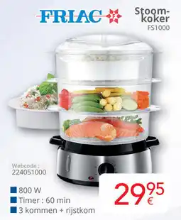 Eldi Friac Stoomkoker FS1000 aanbieding