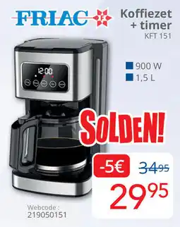 Eldi Friac Koffiezet + timer KFT 151 aanbieding
