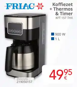 Eldi Friac Koffiezet + Thermos & Timer KFT 157 THX aanbieding