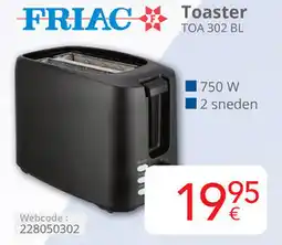 Eldi Friac Toaster TOA 302 BL aanbieding