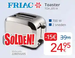 Eldi Friac Toaster TOA 205 IX aanbieding