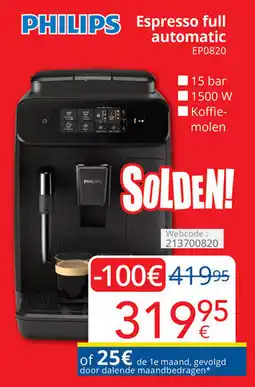 Eldi Philips Espresso full automatic EP0820 aanbieding