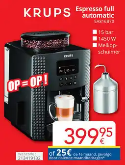 Eldi Krups Espresso full automatic EA816B70 aanbieding