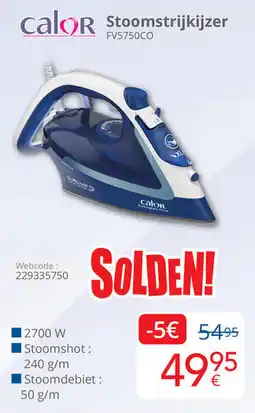 Eldi Calor Stoomstrijkijzer FV5750CO aanbieding