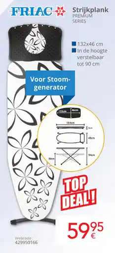 Eldi Friac Strijkplank Premium Series aanbieding