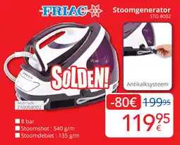 Eldi Friac Stoomgenerator STG 8002 aanbieding
