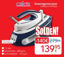 Eldi Calor Stoomgenerator SV8022CO Express aanbieding