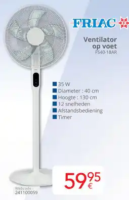 Eldi Friac Ventilator op voet FS40-18AR aanbieding