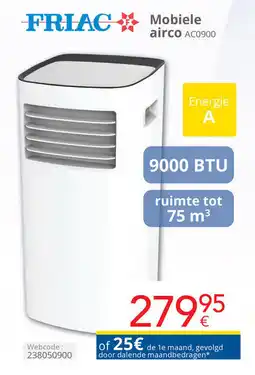 Eldi Friac Mobiele airco AC0900 aanbieding
