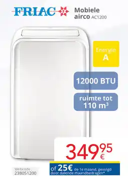 Eldi Friac Mobiele airco AC1200 aanbieding