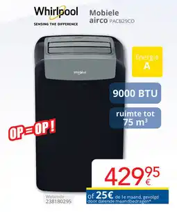 Eldi Whirlpool Mobiele airco PACB29CO aanbieding