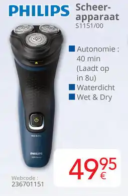 Eldi Philips Scheerapparaat 51151/00 aanbieding