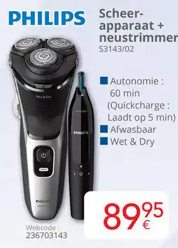 Eldi Philips Scheerapparaat + neustrimmer aanbieding