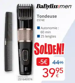 Eldi BaByliss men Tondeuse E974E aanbieding