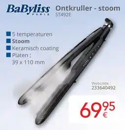 Eldi BaByliss Ontkruller stoom ST492E aanbieding