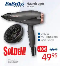 Eldi BaByliss Haardroger 6709DE aanbieding