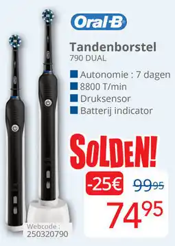 Eldi Oral B Tandenborstel 790 Dual aanbieding