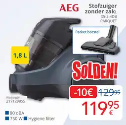 Eldi AEG Stofzuiger zonder zakl X5-2-4DB Parquet aanbieding