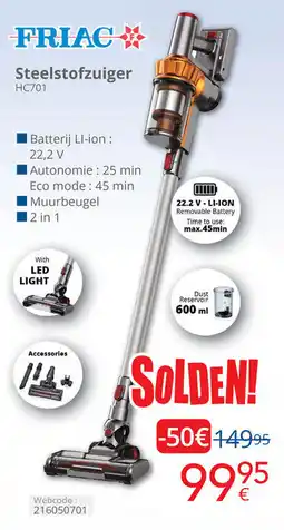 Eldi Friac Steelstofzuiger HC701 aanbieding