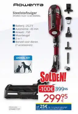 Eldi Rошепта Steelstofzuiger XForce Flex 12.60 Animal aanbieding