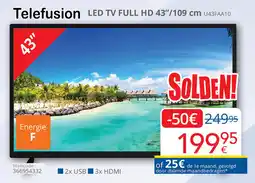 Eldi Telefusion LED TV FULL HD U43FAA10 aanbieding