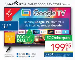 Eldi Smart Tech Smart Google TV 32VA1 aanbieding