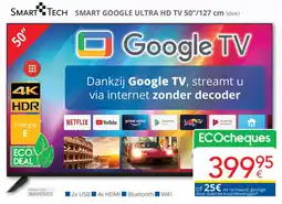Eldi Smart Tech Smart Google Ultra HD TV 50VA1 aanbieding