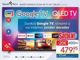 Eldi Smart Tech Smart Ultra HD TV LE-55VHQ5 aanbieding