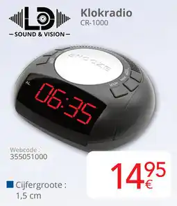 Eldi LD Sound & Vision Klokradio CR-1000 aanbieding