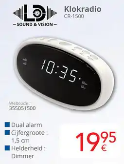 Eldi LD Sound & Vision Klokradio CR-1500 aanbieding