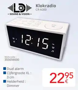 Eldi LD Sound & Vision Klokradio CR-6000 aanbieding