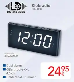 Eldi LD Sound & Vision Klokradio CR-5000 aanbieding
