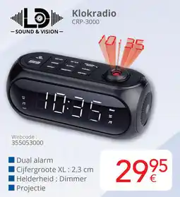 Eldi LD Sound & Vision Klokradio CRP-3000 aanbieding