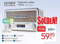 Eldi Denver Digitale radio retro DAB-18LW aanbieding