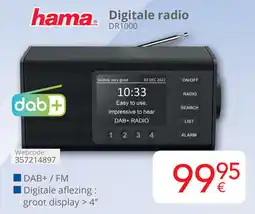 Eldi Hama Digitale radio DR1000 aanbieding