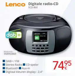 Eldi Lenco Digitale radio CD SCD-860 aanbieding