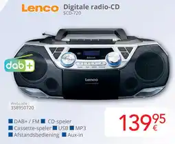 Eldi Lenco Digitale radio CD SCD-720 aanbieding