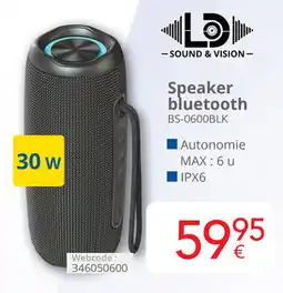 Eldi LD Sound & Vision Speaker bluetooth BS-0600BLK aanbieding