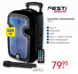 Eldi Festi Sound Speaker bluetooth TSF12 aanbieding