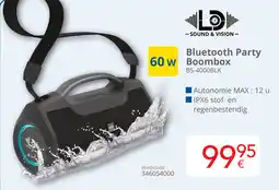 Eldi LD Sound & Vision Bluetooth Party Boombox BS-4000BLK aanbieding