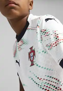 Decathlon Portugal 2025 uitshirt voor jongeren PUMA White Black aanbieding