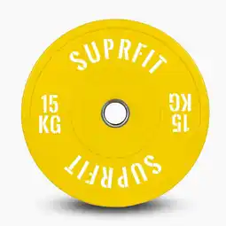 Decathlon Colored Bumper Plates White Logo (individueel) - 15 kg aanbieding